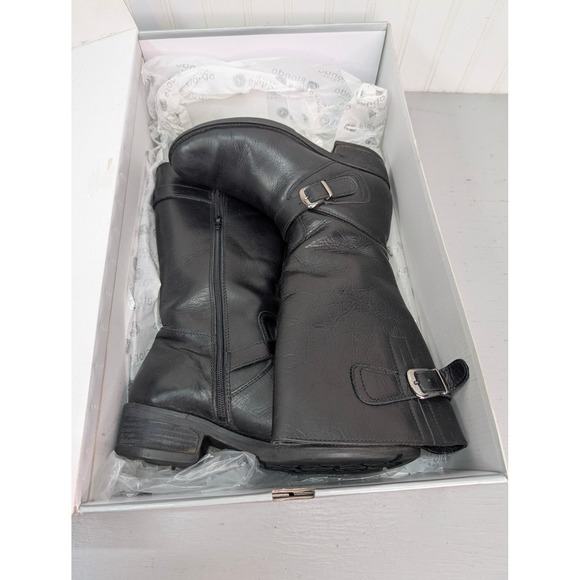 Blondo Canada Viva Black Leather Waterproof Knee High Riding Boots 7.5US w/ Box - Picture 3 of 14